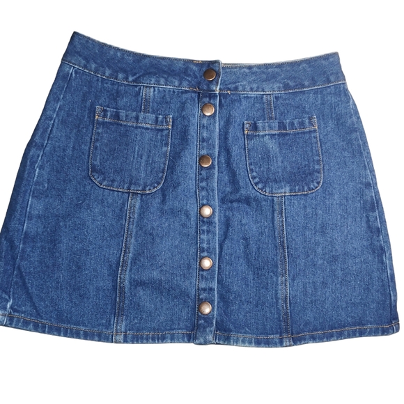 Bullhead Jeans Co. Women's A line Denim Mini Skirt Size 29 - Picture 1 of 5